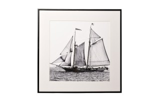 Постер "Парусник-3" 40х40см,паспарту,багет алюм.черн. 54STR-SEA3