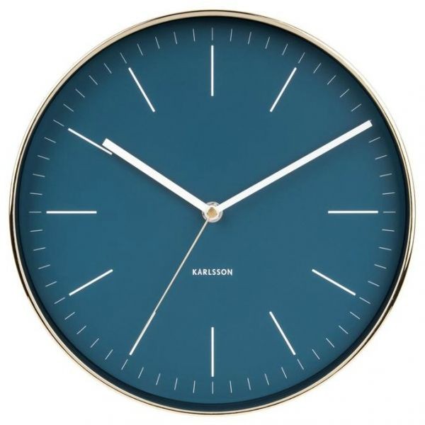 Часы Minimal petrol blue, shiny gold KA5695BL