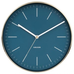 Часы Minimal petrol blue, shiny gold KA5695BL