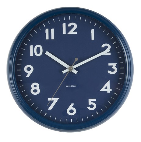 Часы настенные Badge metal dark blue