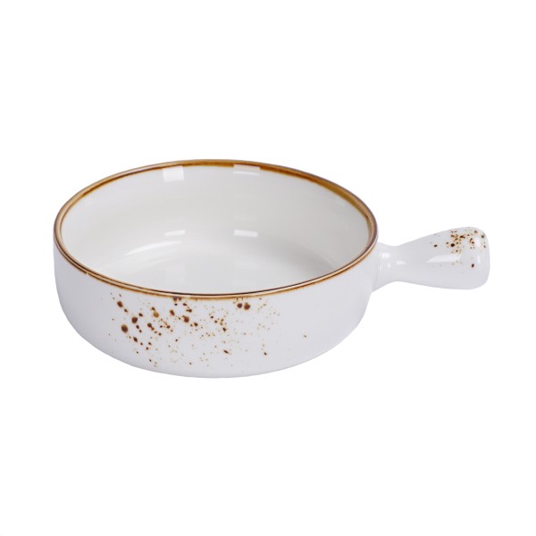 Блюдо с ручкой для подачи 500мл, 20*15 см, h=5 см, фарфор, серия "Элеганс" "The Sun" P.L.