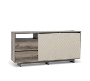 Комодино MODERNO-1800 В-1, Делано серый, Ф-3 Бисквит мат