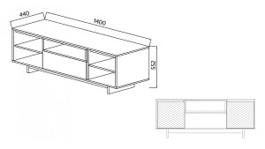 ТВ Тумба 1400 MODERNO