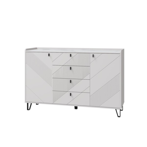 Комод с 2 дверками и 4 ящиками Кашемир