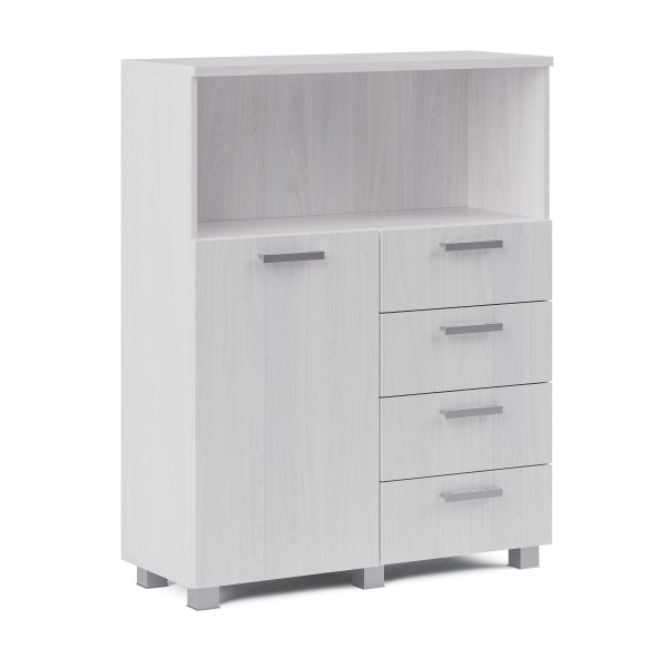 Стеллаж низкий для документов с фасадом и ящиками Конгресс (мод. 4.3)