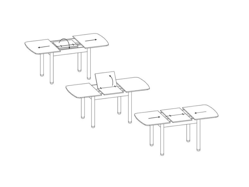 Стол LOFT LUX 160(205)x90