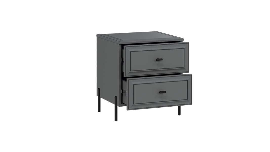 Тумба прикроватная «Пандора» - 414.005.000 Серый графит, Графит матовый