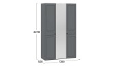 Шкаф комбинированный «Пандора» - 414.003.000 Серый графит, Графит матовый