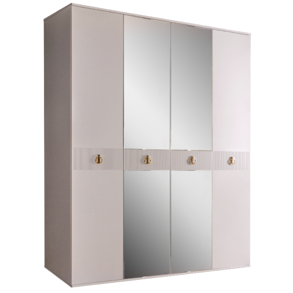 Шкаф четырёхдверный с зеркалами Римини Соло