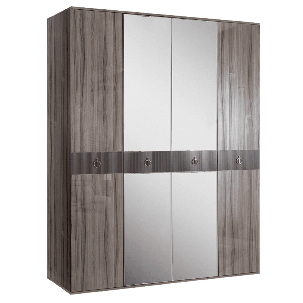 Шкаф четырёхдверный с зеркалами Римини Соло